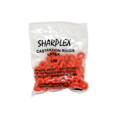 SHARPFLEX Latex castration rings / Tail cutting bands